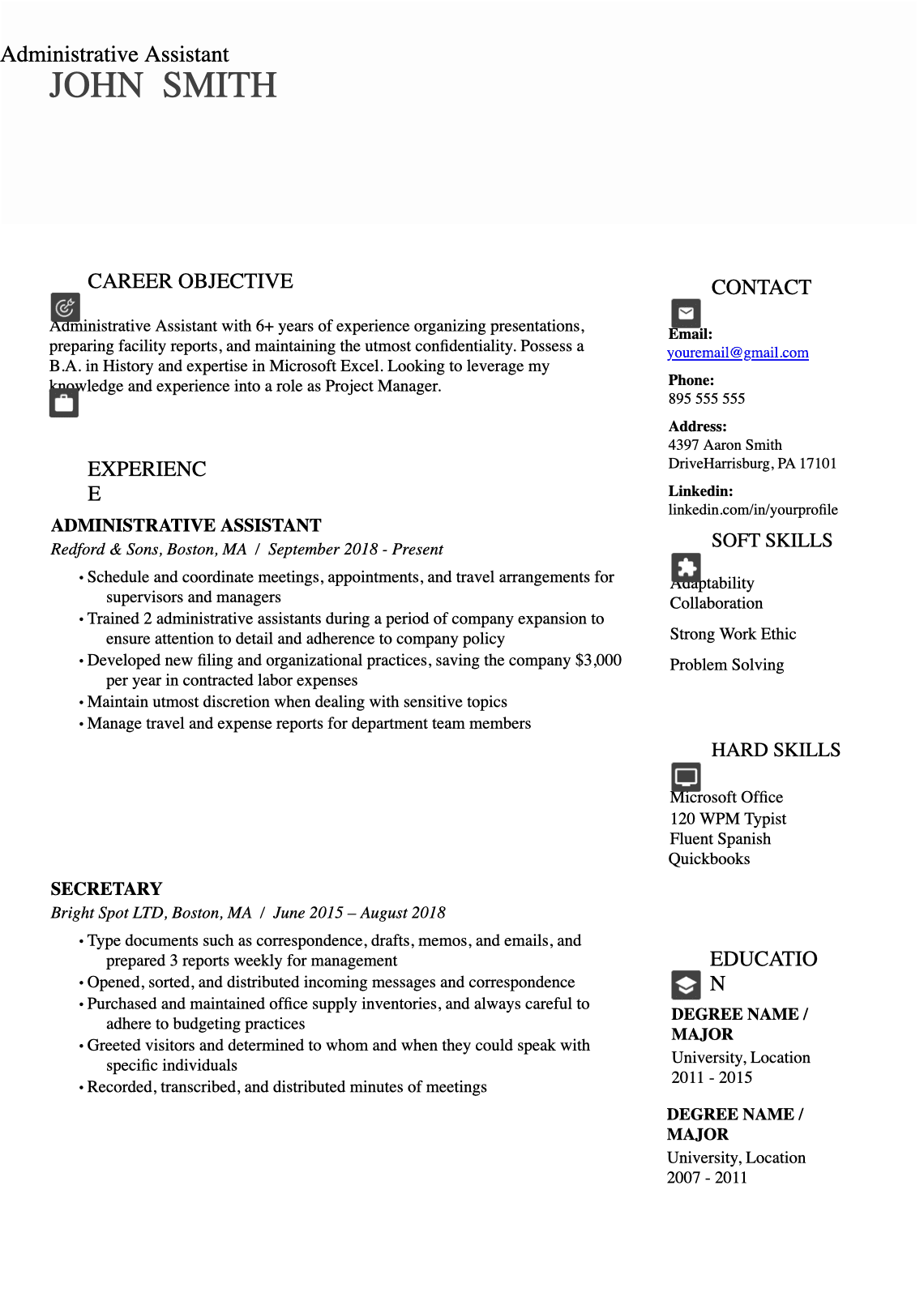 Free Resume Templates preview